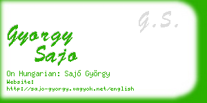 gyorgy sajo business card